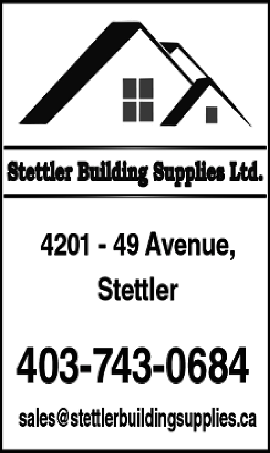 sales@stettlerbuildingsupplies.ca <br>  sales@stettlerbuildingsupplies.ca    