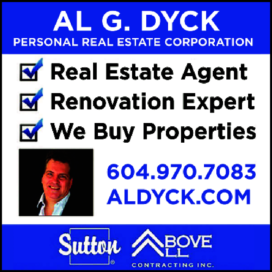 Personal Real Estate Corportation Real  Personal Real Estate Corportation Real Estate Agent Renovation Expert We Buy Properties 604-970-7083 ALDYCK.COM